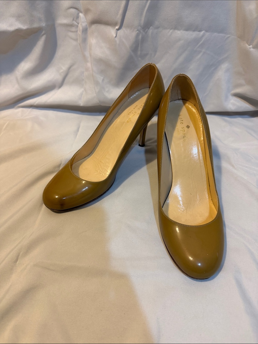 kate spade Olive Patent Leather Round-Toe Pumps